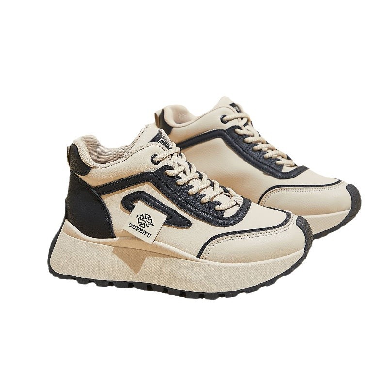 Zapatos de papá de alta calidad para mujeres coreanas nuevos 2025 otoño estudiantes corriendo cómodos zapatos deportivos con suela gruesa aumentada zapatos casuales para mujeres