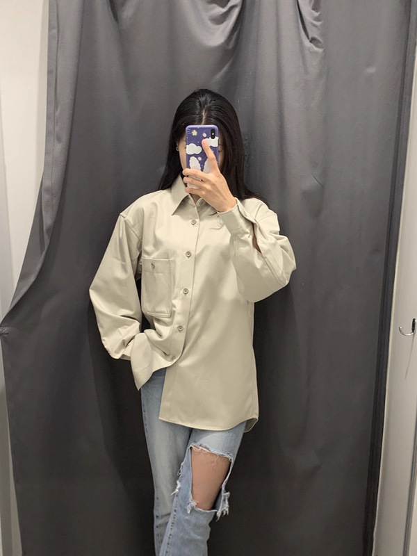 日系男装女装25新款秋冬斜纹宽松衬衫长袖休闲衬衣483132 480654|undefined