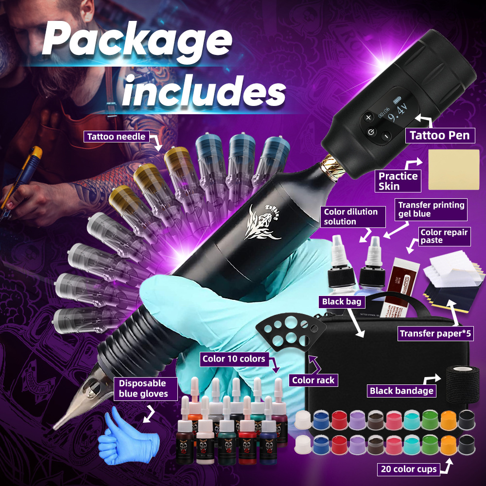 Tuffking máquina de tatuaje transfronteriza, herramienta de alimentación inalámbrica, pluma de tatuaje, máquina de motor de tatuaje
