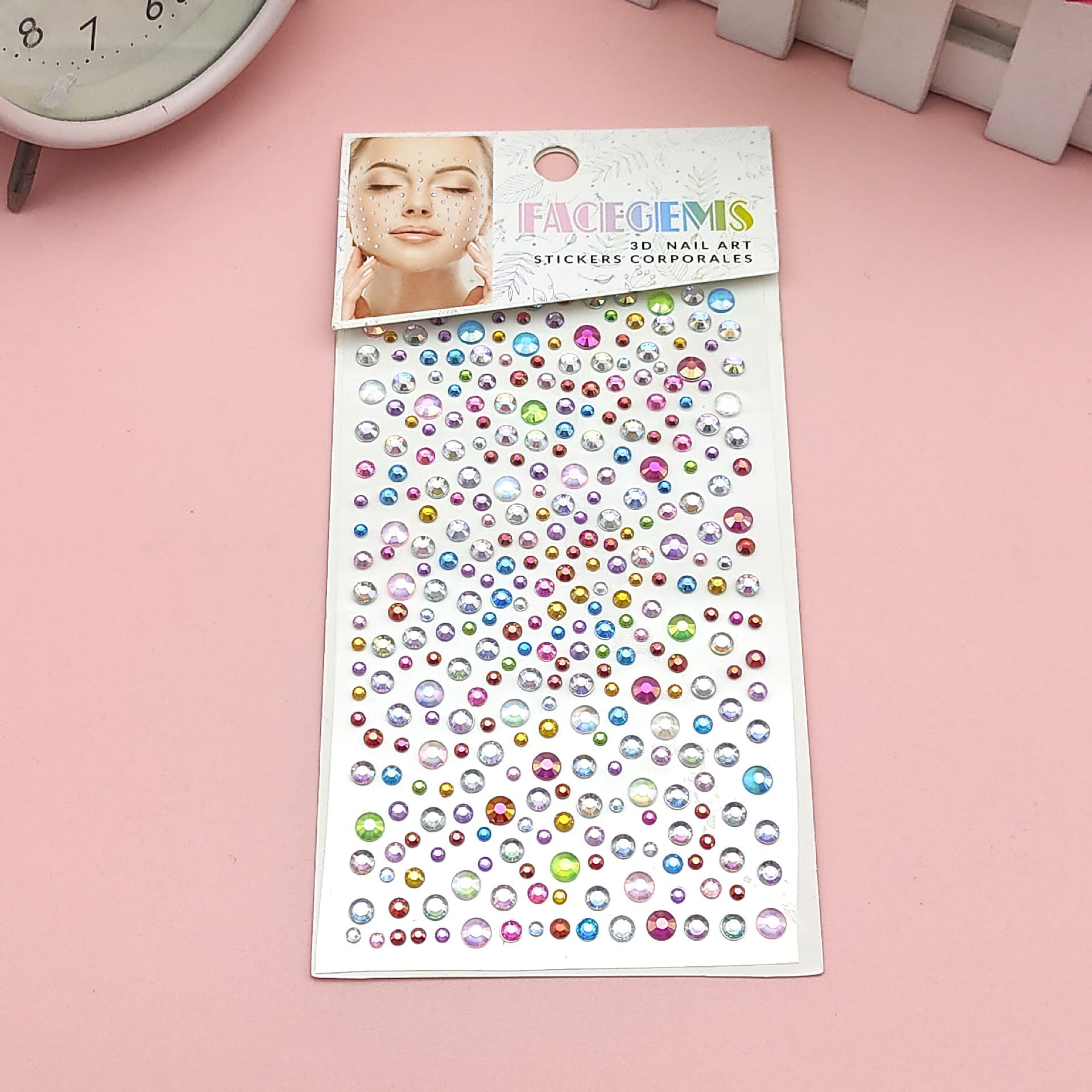 LC 라운드 다이아몬드 안개꽃 (AB 컬러풀) 9.5*19CM