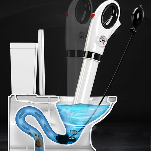 Manufacturer wholesale high-pressure toilet quick-through pipe unblocker air pressure toilet drain clog one shot through 