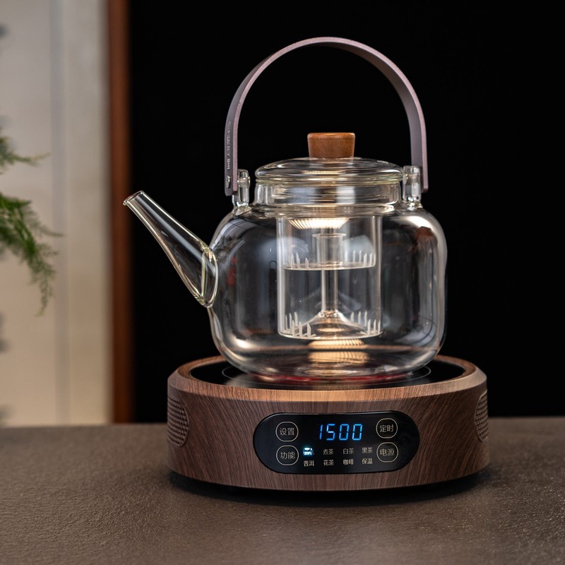 【2025】康米T12电陶炉泡茶煮茶器电磁玻璃壶加热炉控温数码控温|undefined