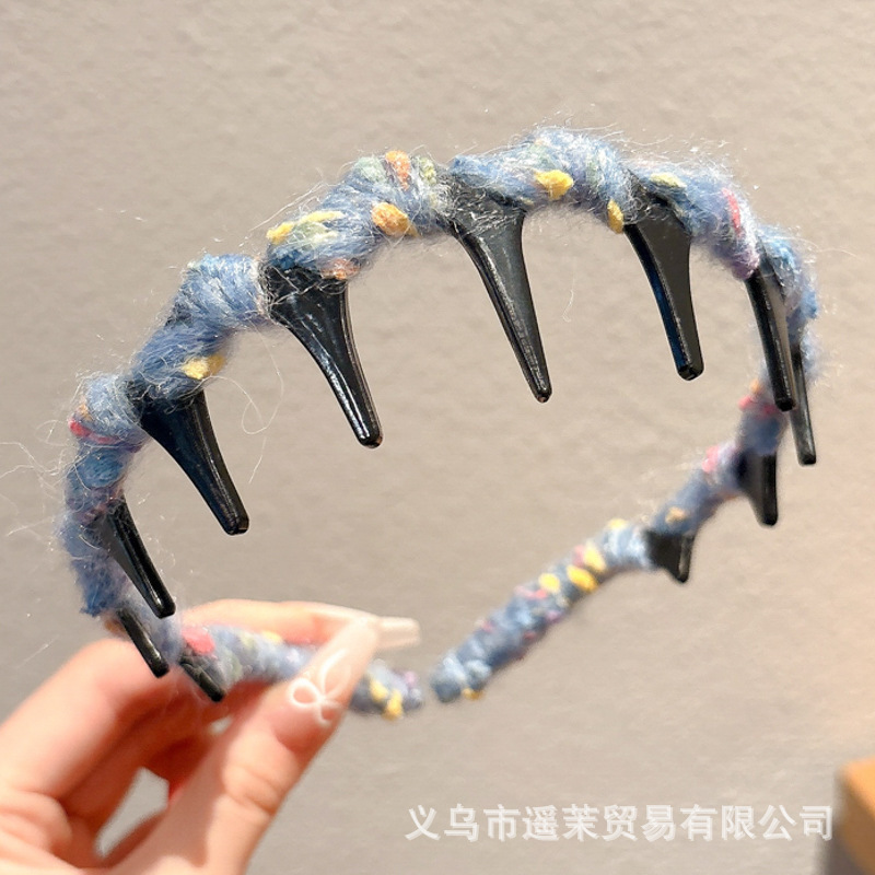 韩系蓬松高颅顶发箍女2025新款波浪带齿洗脸防滑头箍发卡发饰头饰|undefined