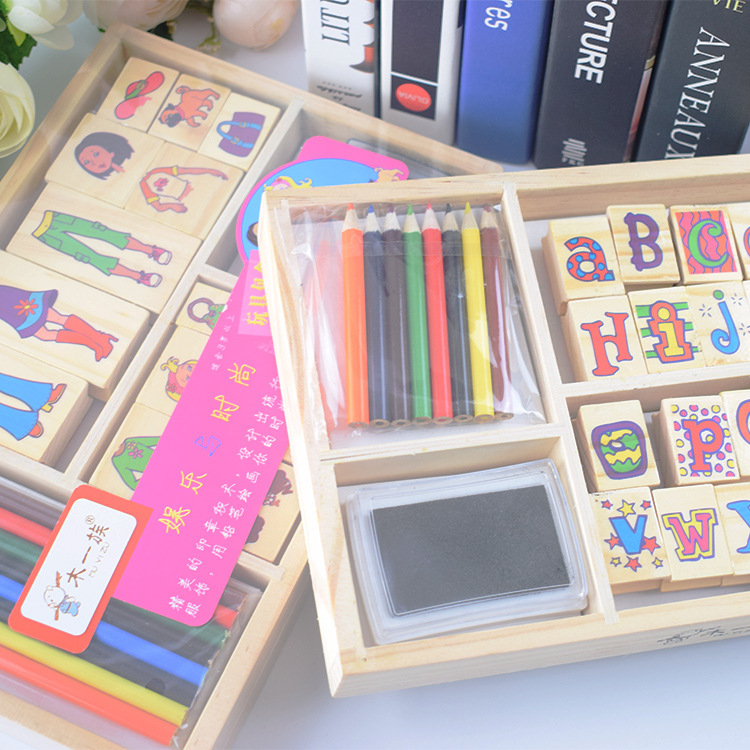 Juguetes de rompecabezas infantiles juegos de madera de juegos de madera de color DIY