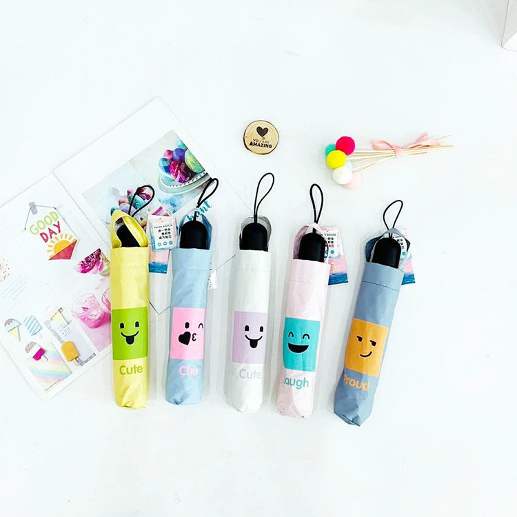Cartoon automatic handheld umbrella, with little bears, fully automatic, sun protection
