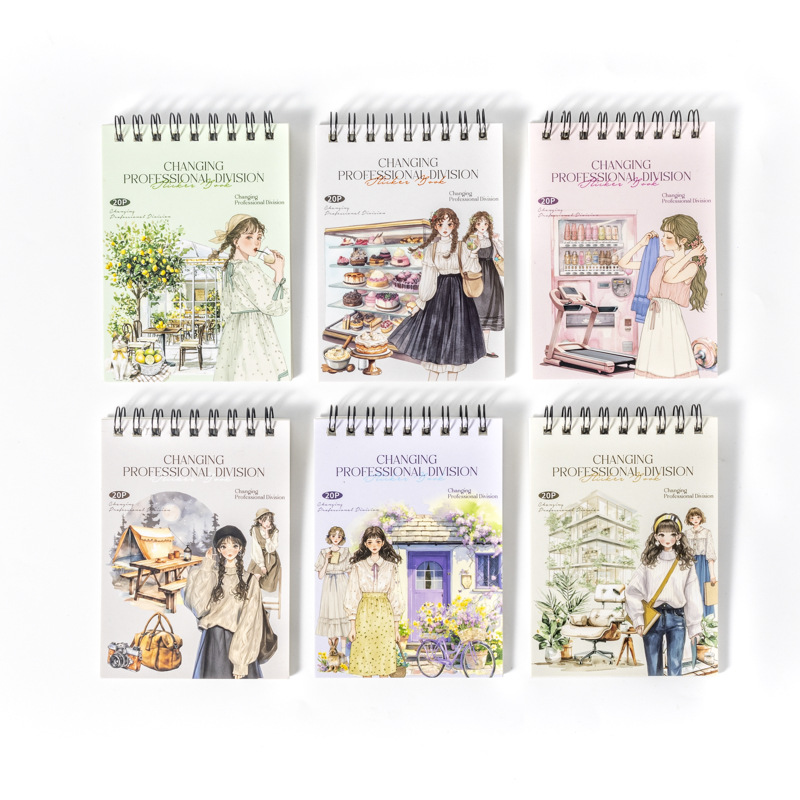 Ketchup Girl Professional Theme Bobina Pegatinas Variedad Professional Master Series 6 estilos 20 hojas en material doble