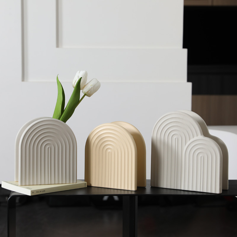INS estilo jarrón de cerámica decoración sala de estar arreglo de flores moderno minimalista mesa de comedor flor seca pasillo TV gabinete flor decorativa dispositivo