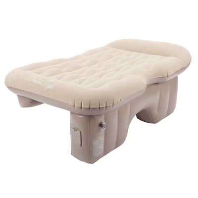 Car Rear Seat Inflatable Bed, Enlarged Car Inflatable Bed with Pillow for Long-Distance Travel, Rear Seat Rest Inflatable Bed (Vehicle-mounted inflatable bed) - dark-brown-inflatable-bed-size-131cm-long-80cm-wide-51cm-high