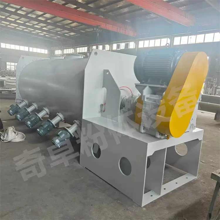 奇卓卧式不锈钢连续式化工粉剂犁刀混合机 成套混合输送机设备