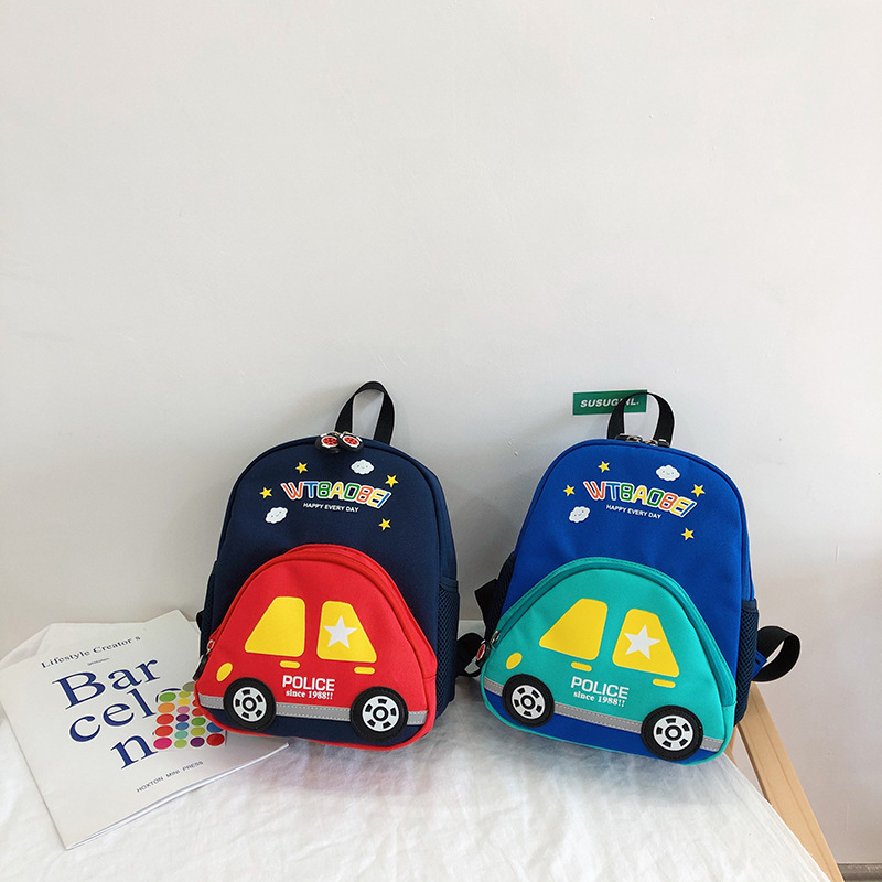 Children's Bags, Cartoon Kidsren's Car Schoolbags, Cute Backpacks for Boys and Girls Aged 1-3-6, Kindergarten Schoolbags