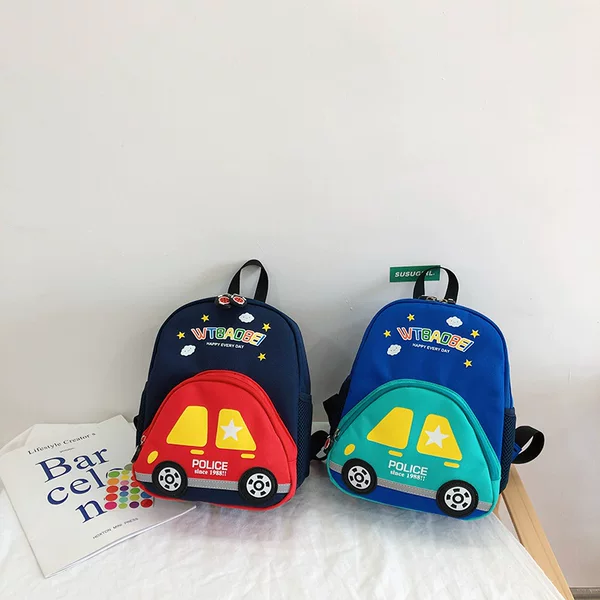 Children's Bags, Cartoon Kidsren's Car Schoolbags, Cute Backpacks for Boys and Girls Aged 1-3-6, Kindergarten Schoolbags
