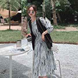 女装秋装2026新款连衣裙马甲两件套