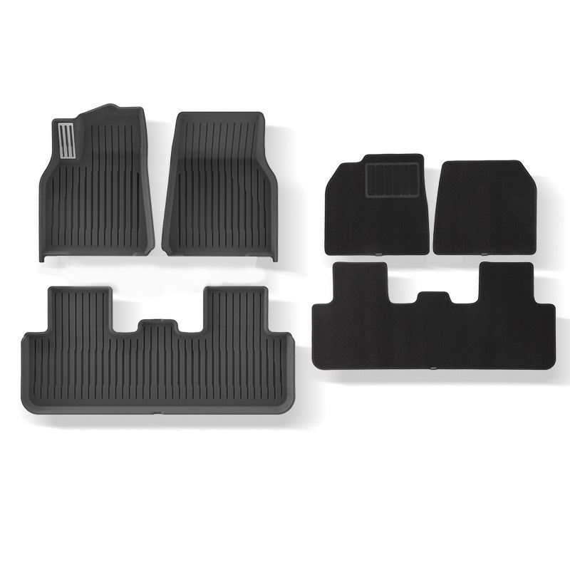 Tesla – TPE Trunk Mats Front Ayaqaltılar (Kovriklər) - 25-model-y-injection-foot-mat-menis-carpet-upgraded-aluminum-pedal