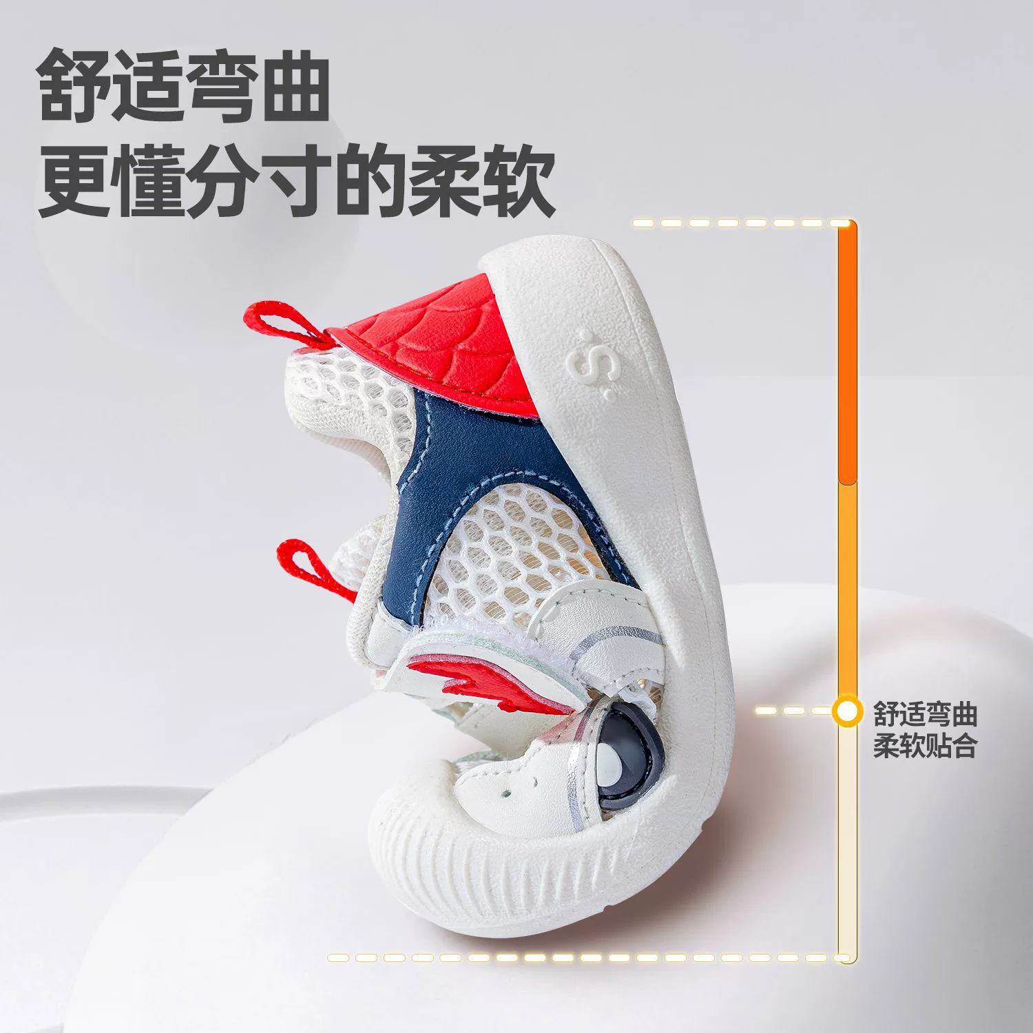 Children's non-slip wear-resistant summer footwear for early age, breathable shoes, trend of season, soft sole