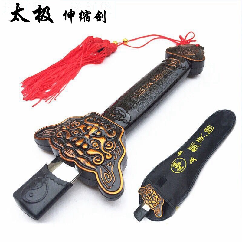 Tai Chi Telescopic Sword, Stainless Steel Telescopic Tai Chi Sword, Folding Sword, Morning Exercise, Martial Arts Performance, Children's Toy, Foldable