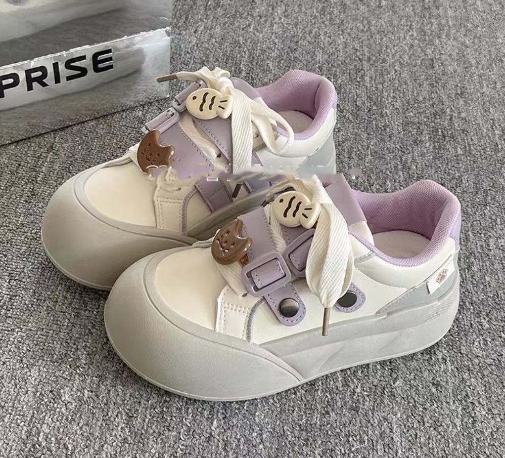 2025 primavera nuevas zapatillas de todo fósforo estudiantes zapatos de lona coreanos Harajuku de corte bajo zapatos blancos pequeños de nicho Yuanbo 1725 image 8
