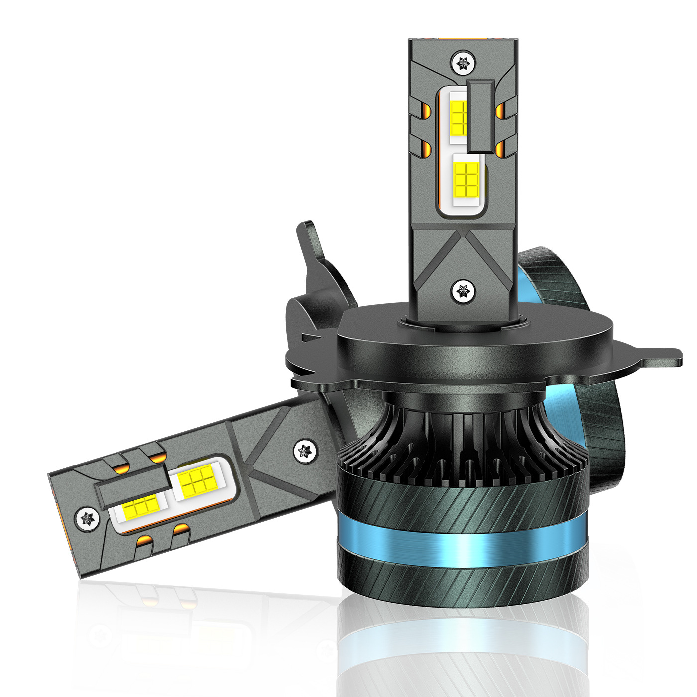 SENROBO transfronterizo automóvil condujo faro doble tubo de cobre 140W super brillante H4 reformado LED faro H7HB3H11
