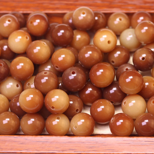 Factory Boutique Bodhi Root Caramel Round Beads Amber Bodhi Root Round Beads Loose Beads Caramel Carbon Burned Bodhi