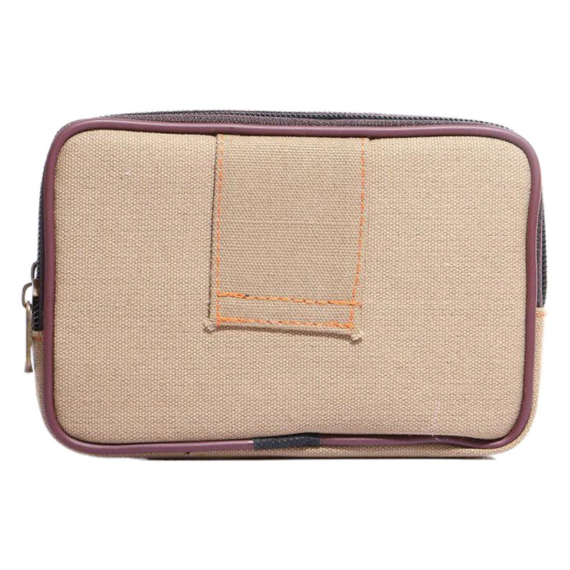 Stall supply men's washed canvas mobile phone waist bag 6.5 inch horizontal version buckle belt mobile phone bag