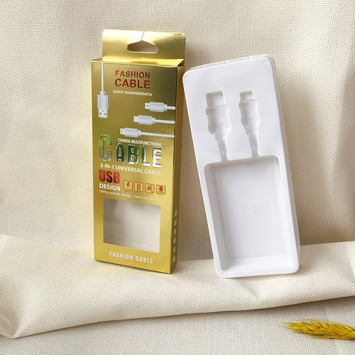 Data Cable Packaging Box 1-to-3 Neutral Apple Cable Phone 1-to-3 Data Cable Packaging