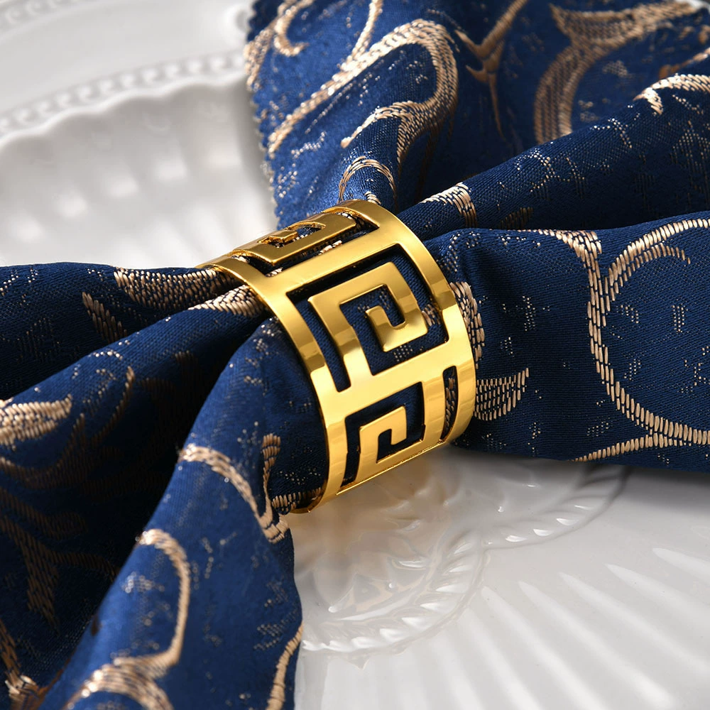 Napkin Ring, metal electroplated decorative, 4.3×4.3×3 cm, gold/silver/rose-gold options