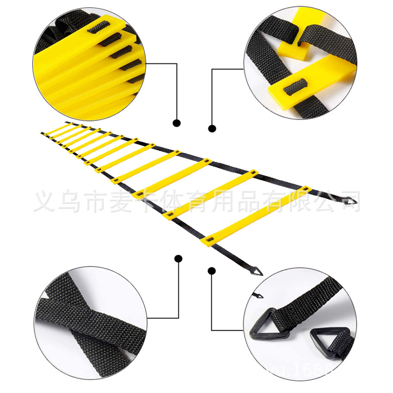 Equipo de entrenamiento de fútbol escalera de agilidad escalera de velocidad escalera sensible paso de escalera entrenamiento escalera cuerda escalera agilidad escalera traje barra transfronteriza