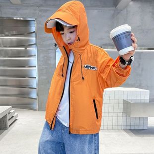 2025 New Summer Boys' Sun Protection Clothing, Thin Outwear, Breathable Sunshade, Light Sun Protection Clothing, Outer Wear, Skin Clothing Trendy