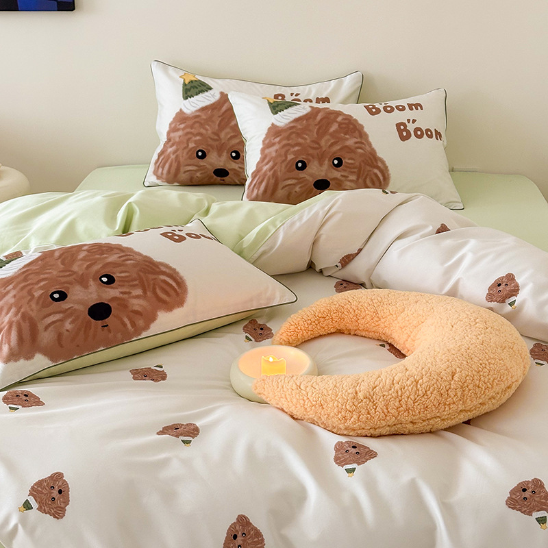 100 algodón australiano impresión digital de cuatro piezas de ropa de cama de algodón puro sábanas edredón cuatro piezas de conjunto