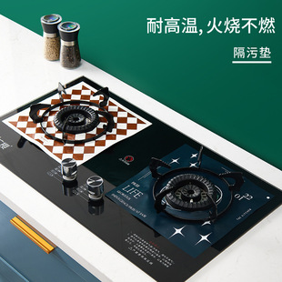 Stove gas stove oil-proof Mat high temperature resistant oil-proof fireproof gas stove protection mat heat insulation anti-fouling anti-slip cleaning mat