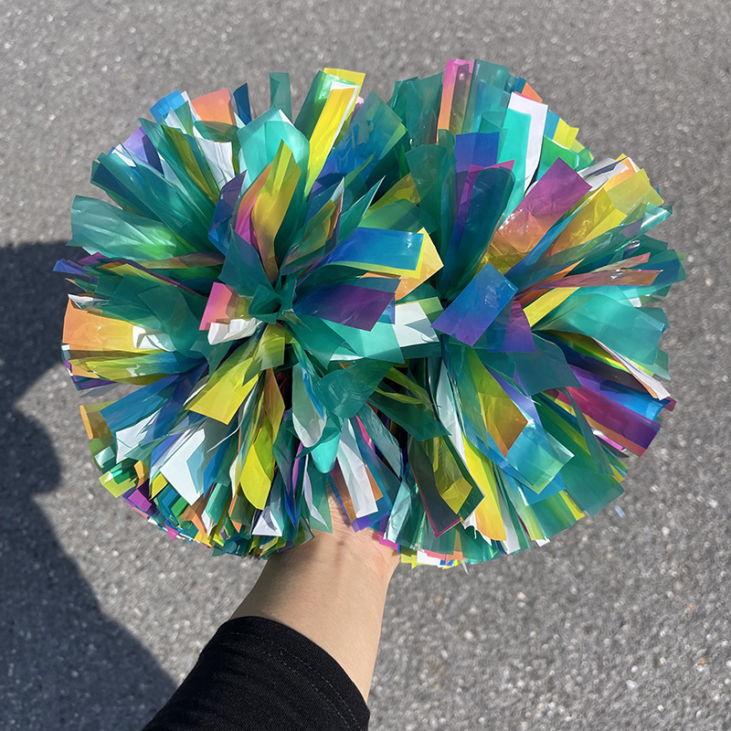 Láser brillante competencia profesional manejar porristas danza Bola de flores de mano deportes coloridos apoyos de pelota