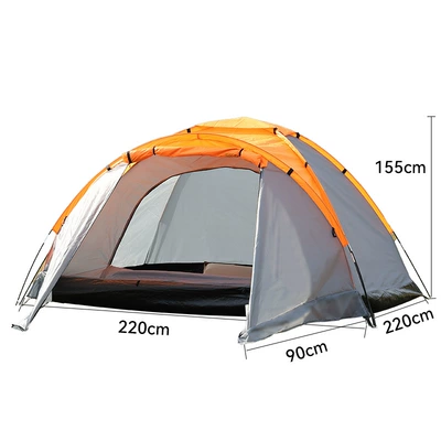 Outdoor Tent Outdoor Camping 3-4 Person Tent Family Outdoor Emergency Tent Tunnel Tent in stock (Avtomobil dam çadırları) - yellow-3-4-people
