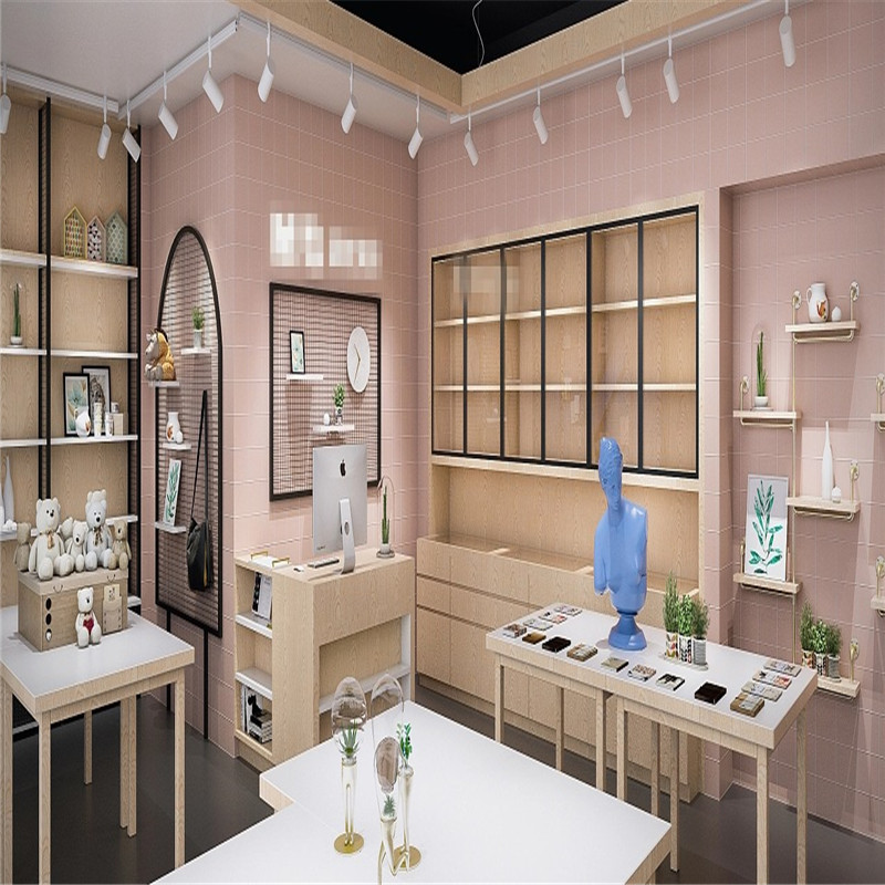定制概念店展柜商场包包展示架木纹烤漆鞋子展架
