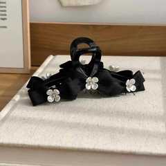 2025新款蝴蝶结花朵抓夹女高级感丸子头发夹后脑勺盘发大号鲨鱼夹