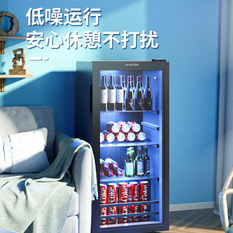 Xia Xin Bingba 小型家庭用省エネ冷蔵庫鮮度保持小型冷蔵庫オフィス紅茶赤ワインキャビネット透明ガラス|undefined
