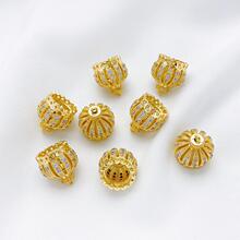 18K����ɫ�U�ջʹ��ʯ���Kñ�������diy�ֹ�����朲������