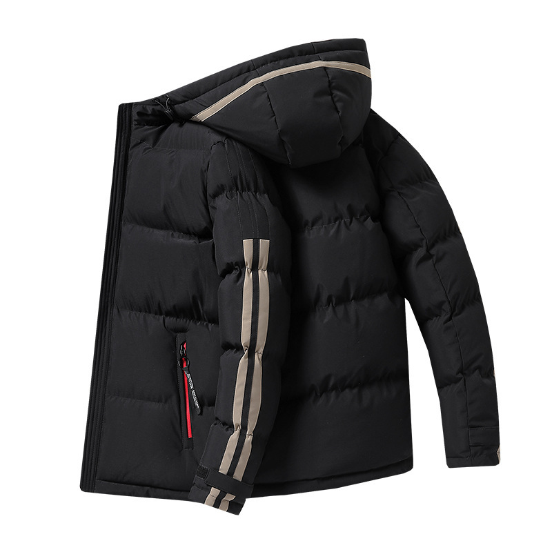 Abrigo de algodón acolchado abrigo de hombre Otoño e Invierno ropa de moda forrada de lana para hombre engrosada invierno abrigo corto de algodón acolchado marca de moda al por mayor de algodón