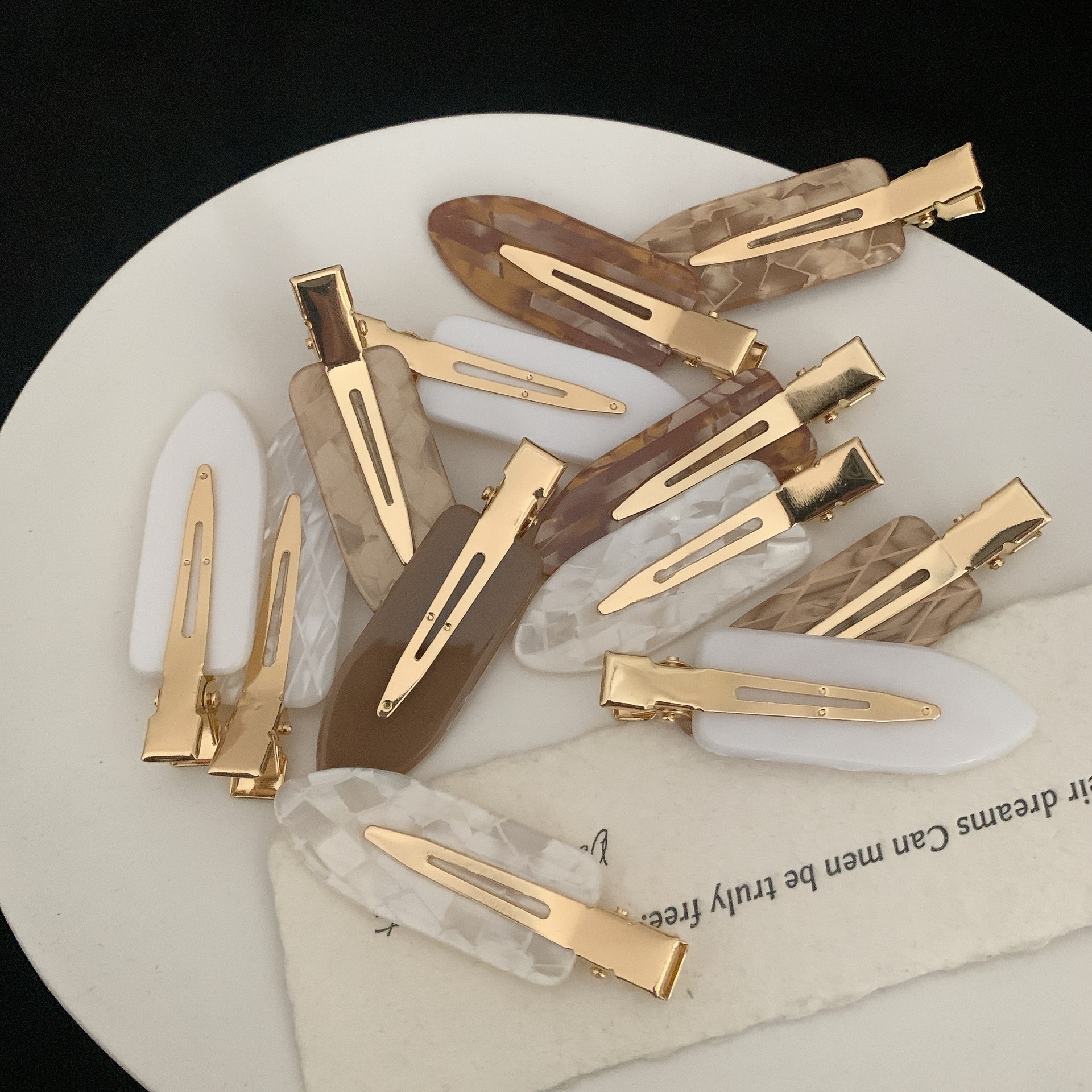 Women's Geometric IG Style Sweet Acetic Acid Sheets Hair Clip display picture 5