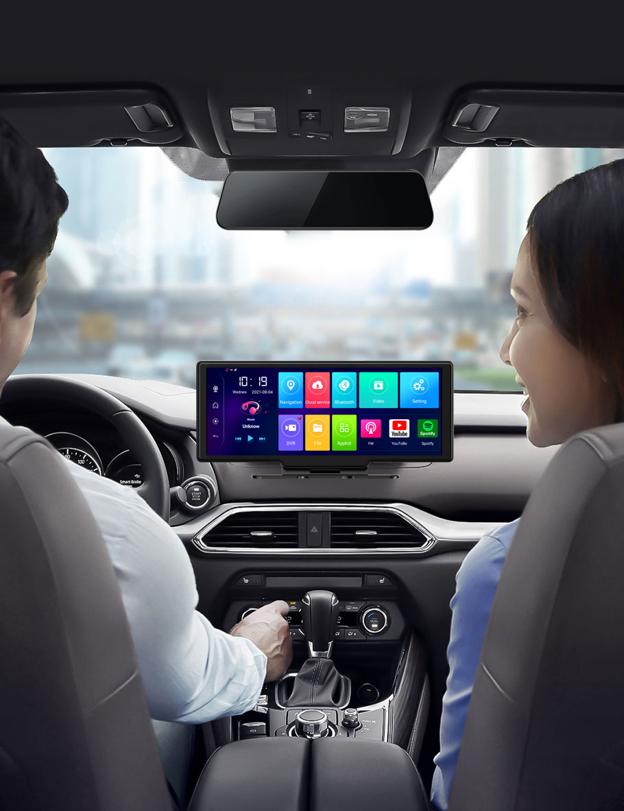 4G Remote Dash Cam Android Full-Screen Streaming Media Dual Front and Rear Recording Exclusive for Cross-Border Sales