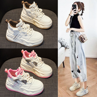 Super Popular Internet Celebrity Dad Shoes Women's Winter Cotton Shoes 2025 New Versatile High-Top Shoes Fleece-Lined Warm White Shoes