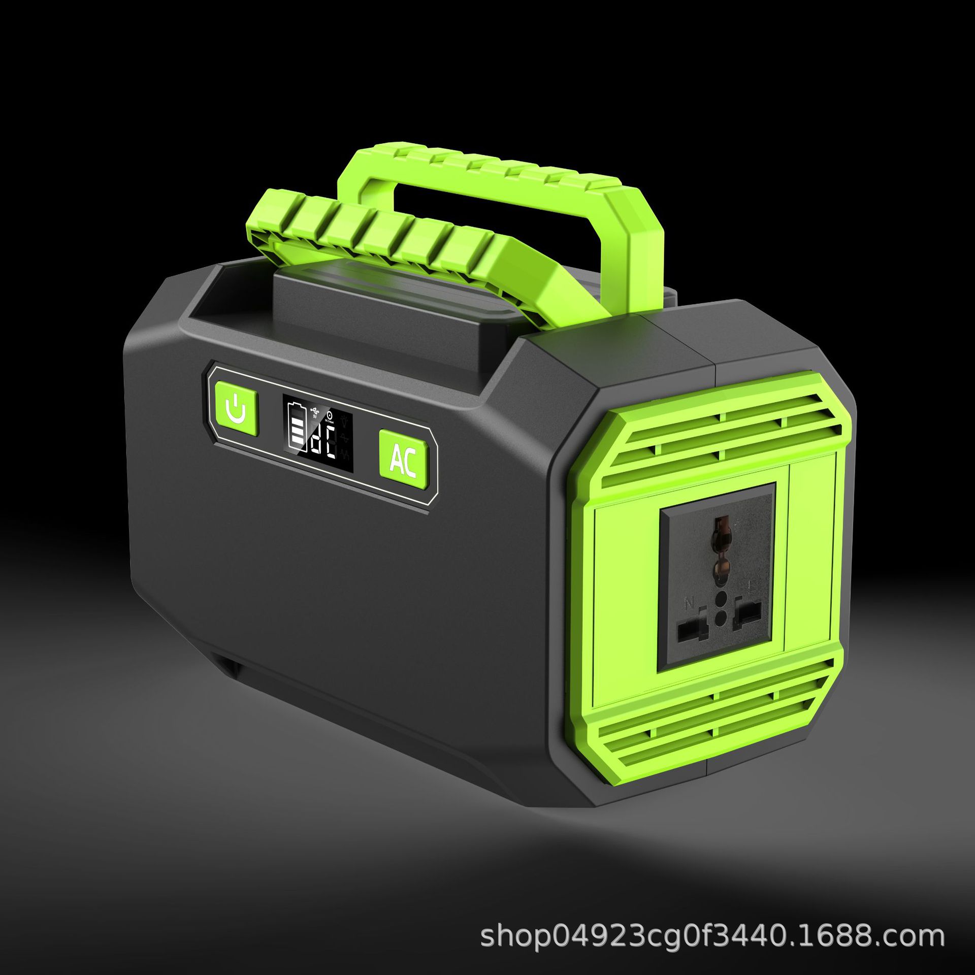 Fuente de alimentación exterior de 500W, almacenamiento de energía solar portátil, estación de energía portátil con inversor de 220V