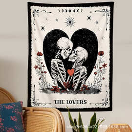 The Lovers Skull骷髅背景布宿舍墙布动漫周边挂布房间宿舍床改造