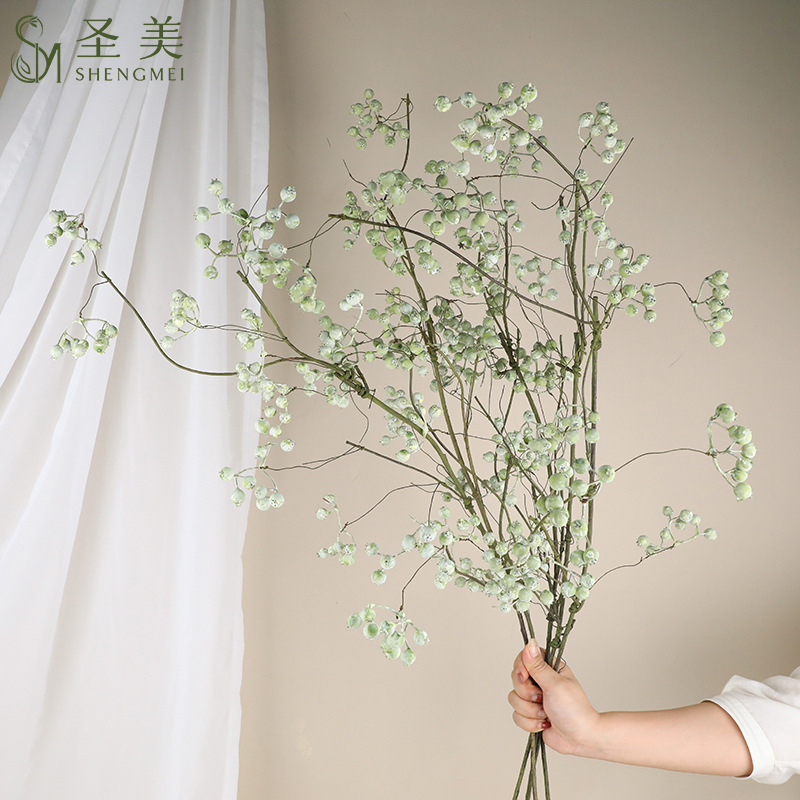 Artificial fruit 13 fork big fruit grain mountain return fruit rattan Berry winding branches floral Chinese flower decoration Artificial fruit 13 fork big fruit grain mountain return fruit rattan Berry winding branches floral Chinese flower decoration
