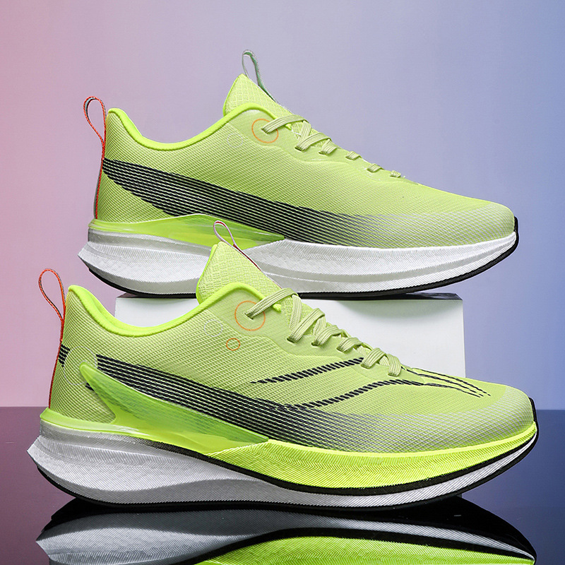 Fricción sonora real explosión suave zapatos de carrera de velocidad juvenil para hombres 2025 nuevo anti-deslizante desgaste pareja zapatillas deportivas