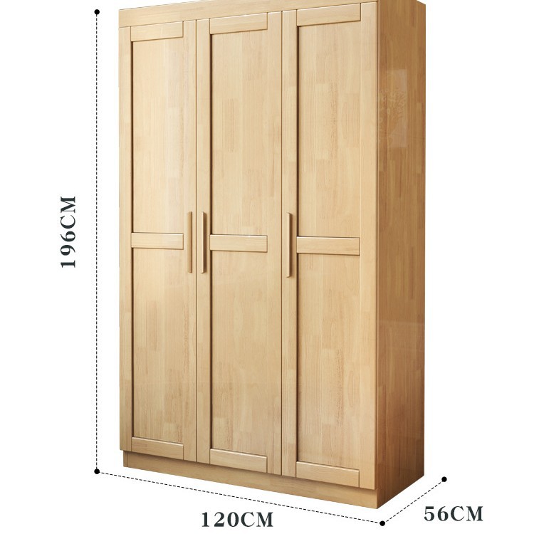 Armario de madera maciza nórdica pequeño apartamento armario de piso de dormitorio moderno minimalista multi-puerta gabinete de madera maciza image 13