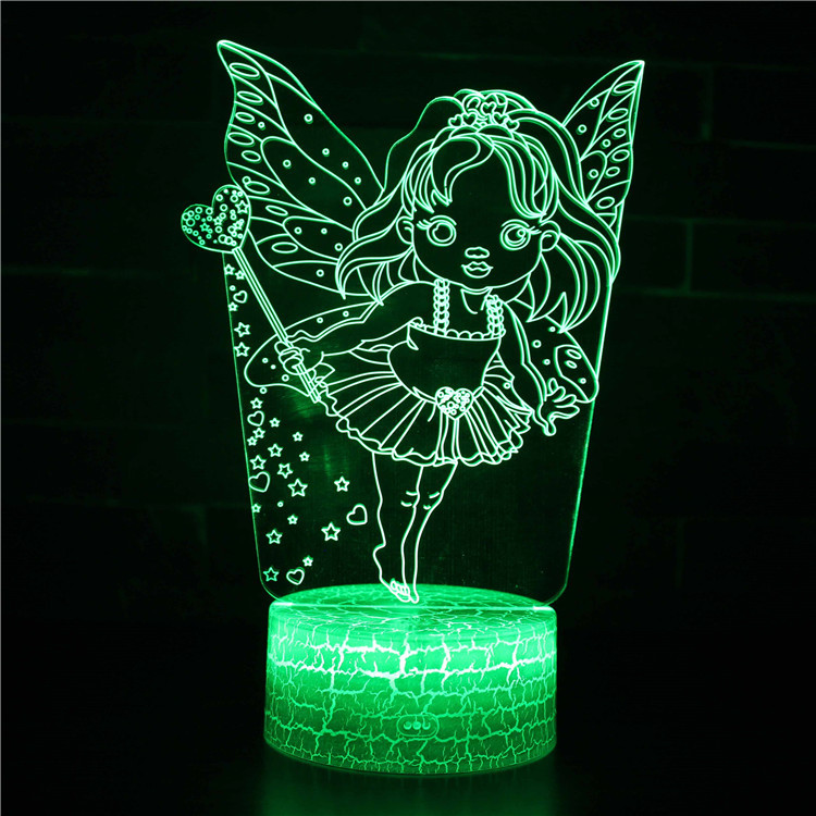 Luz de noche LED personalizada Jesús Virgen Ángel serie lámpara de mesa regalo creativo acrílico 3D noche luz al por mayor