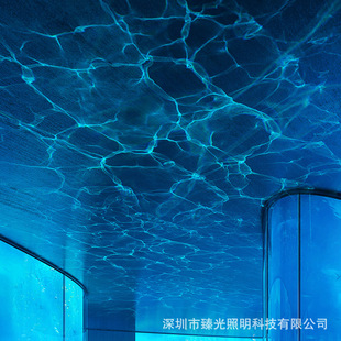 Dynamic Water Pattern Lamp Outdoor Waterproof led Exterior Wall Floor Flowing Water Effect Atmosphere Strip Water Ripple Wall Washer Lamp