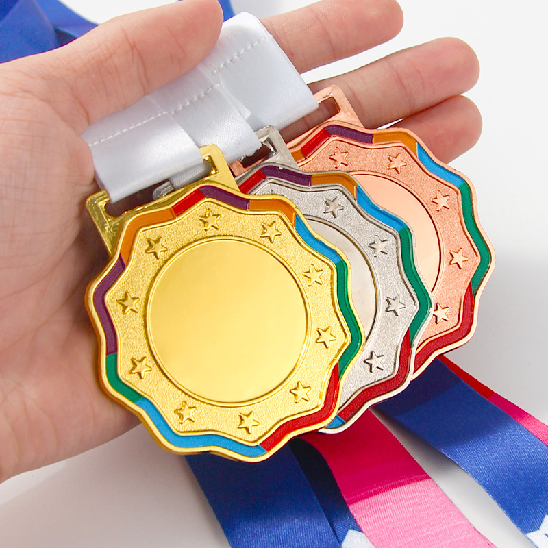 Medalla Juegos de Metal Escuela Estudiantes Jardín de infantes Fútbol Infantil Baloncesto Bádminton Volleyball Conmemoración de Honor