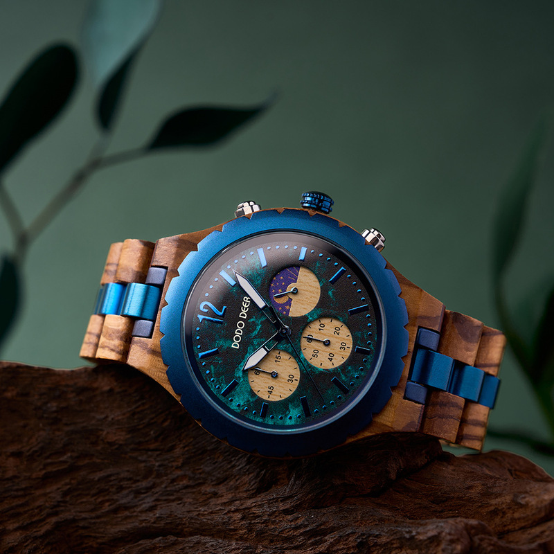 Dodo Deer New Men's Quartz Watch on the Market, Manufacturer Wholesale Dropshipping Wood Watch Can Be Customized