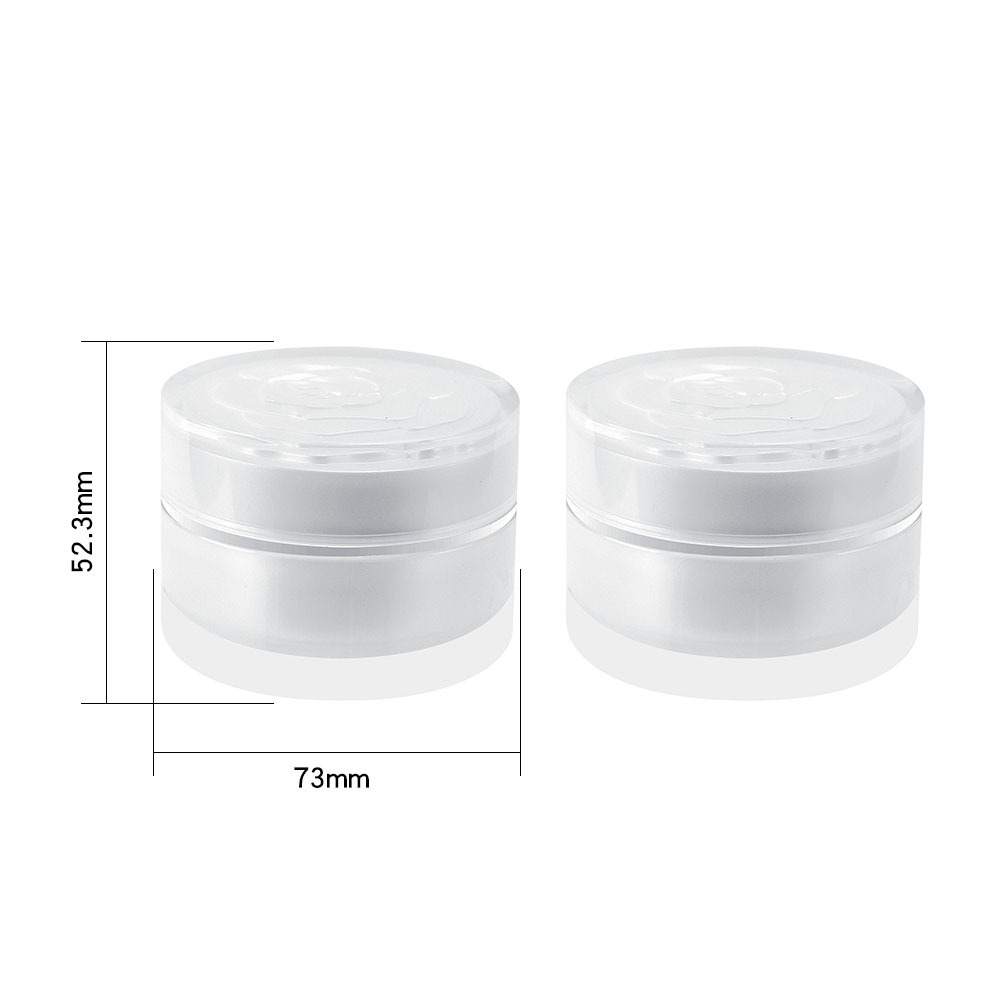 新款50g亚克力料厚壁玫瑰花顶内喷加烫金成人膏霜