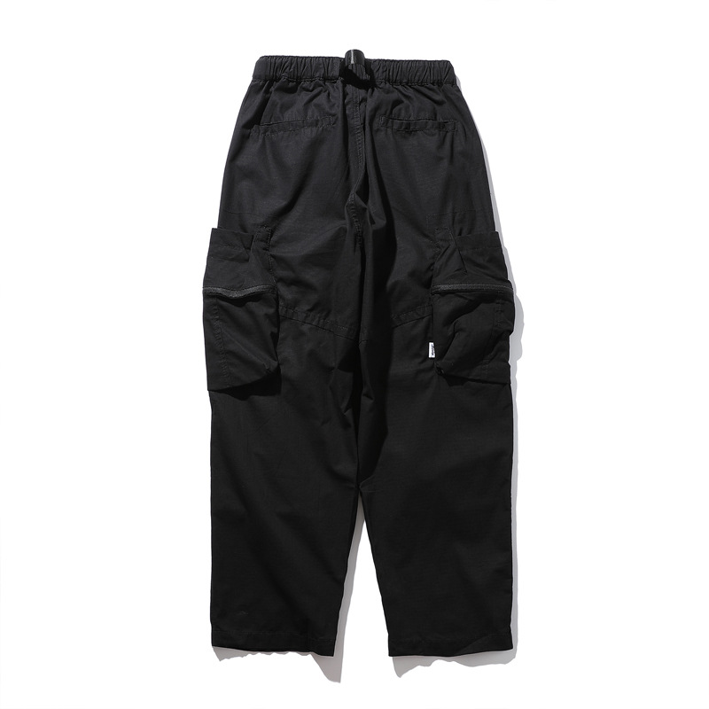 Pantaloni cargo uomo taglio dritto oversize stile casual streetwear_voghion.com
